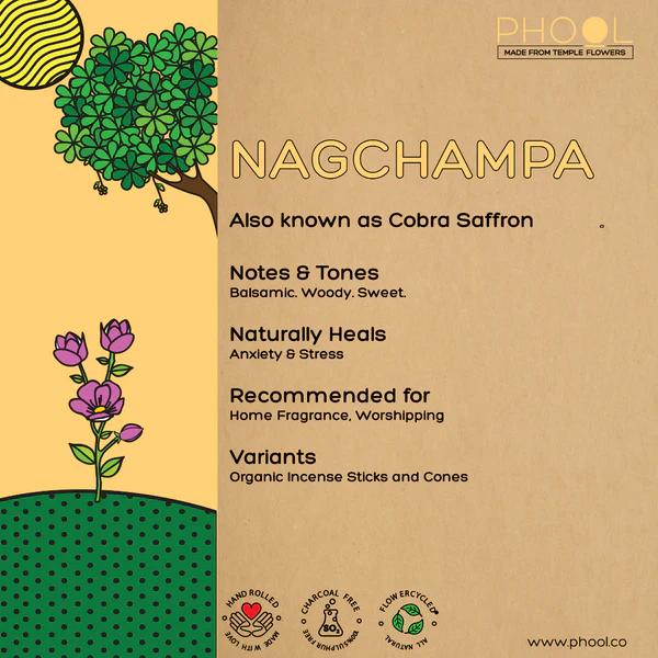 NATURAL INCENSE STICKS - NAGCHAMPA