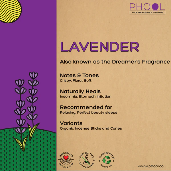 NATURAL INCENSE STICKS - LAVENDER