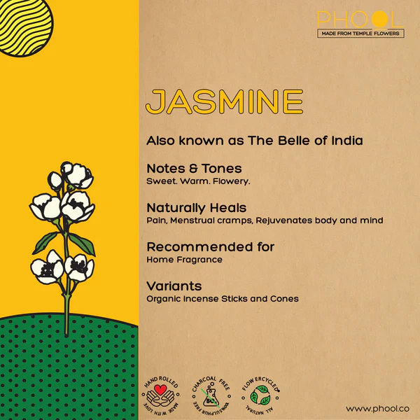 NATURAL INCENSE CONES - JASMINE