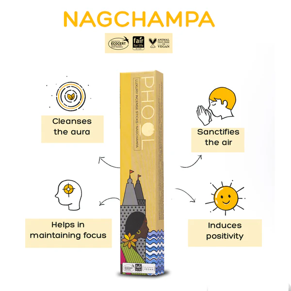 NATURAL INCENSE STICKS - NAGCHAMPA
