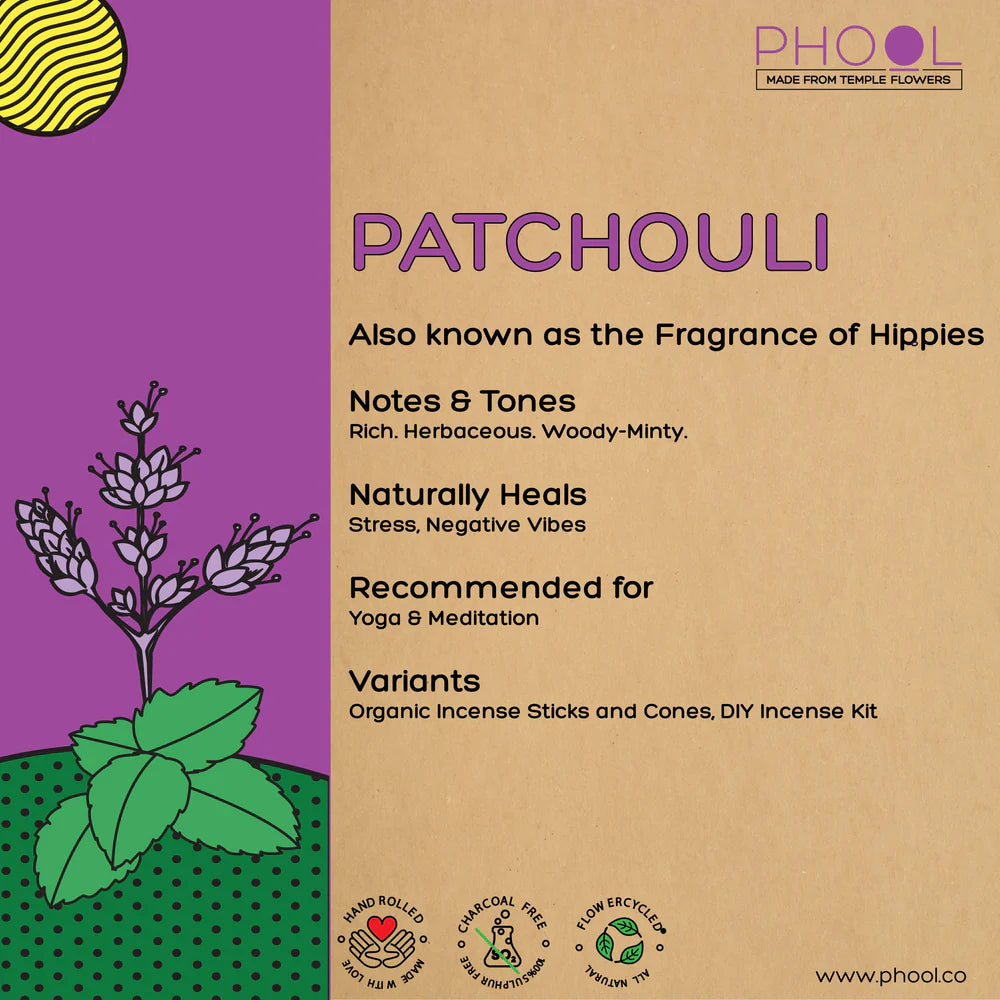 NATURAL INCENSE CONES - PATCHOULI