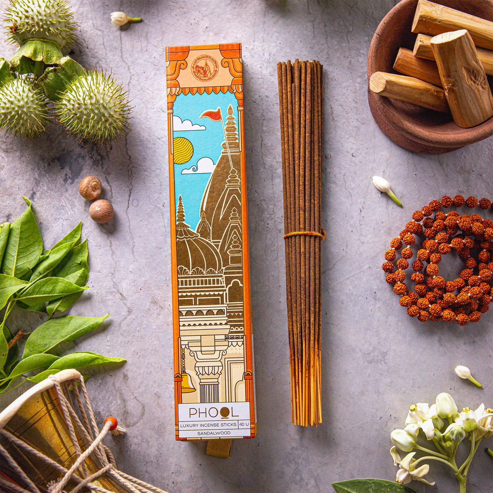 KVT Sandalwood incense included in Premium Pooja Gift Bundle