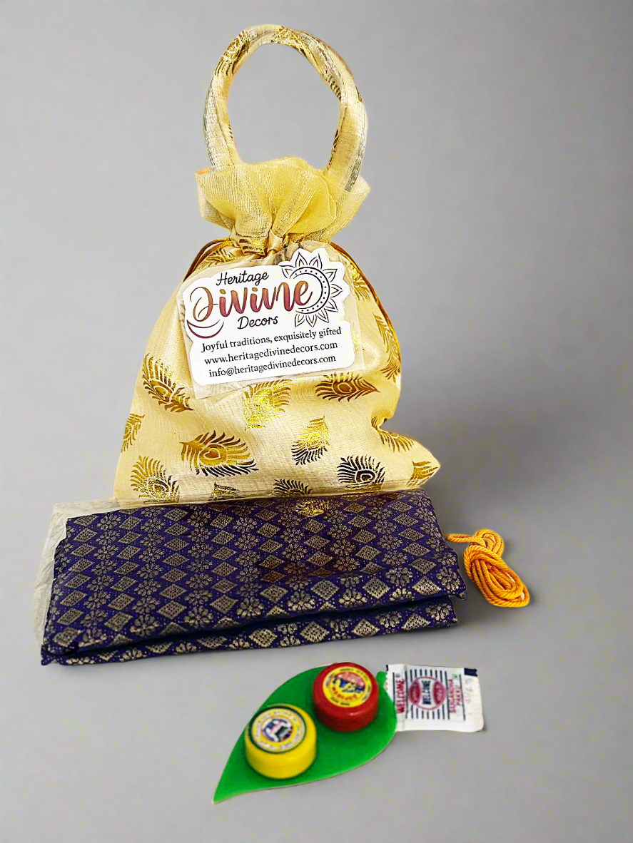 Thambulam set with golden potli bag