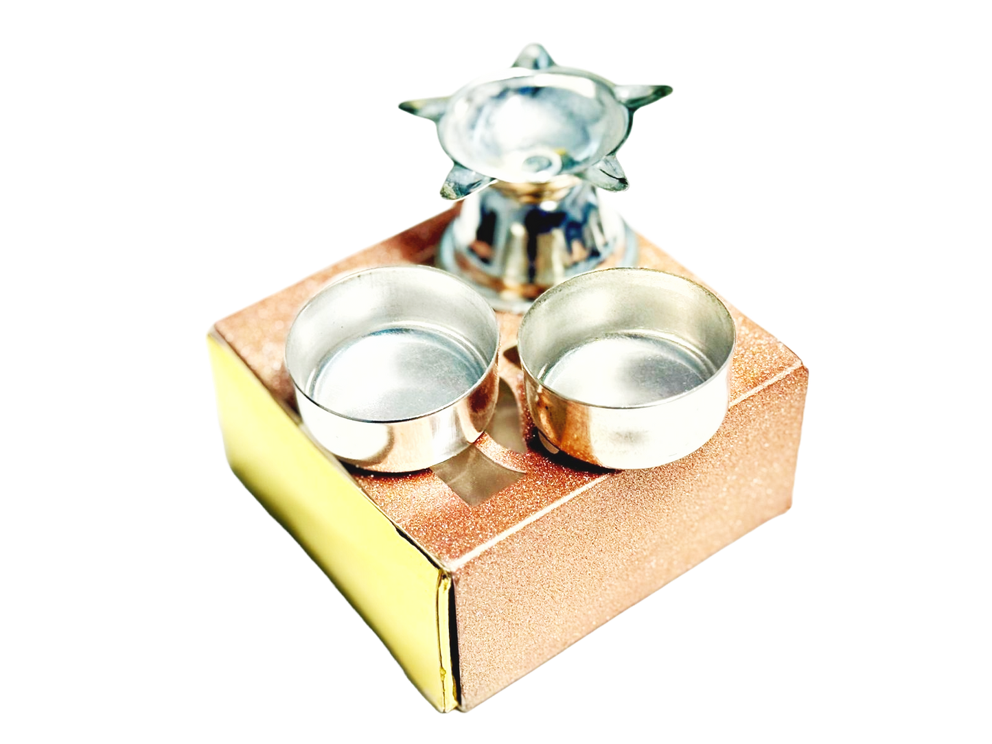 Turmeric kumkum and diya set return gift