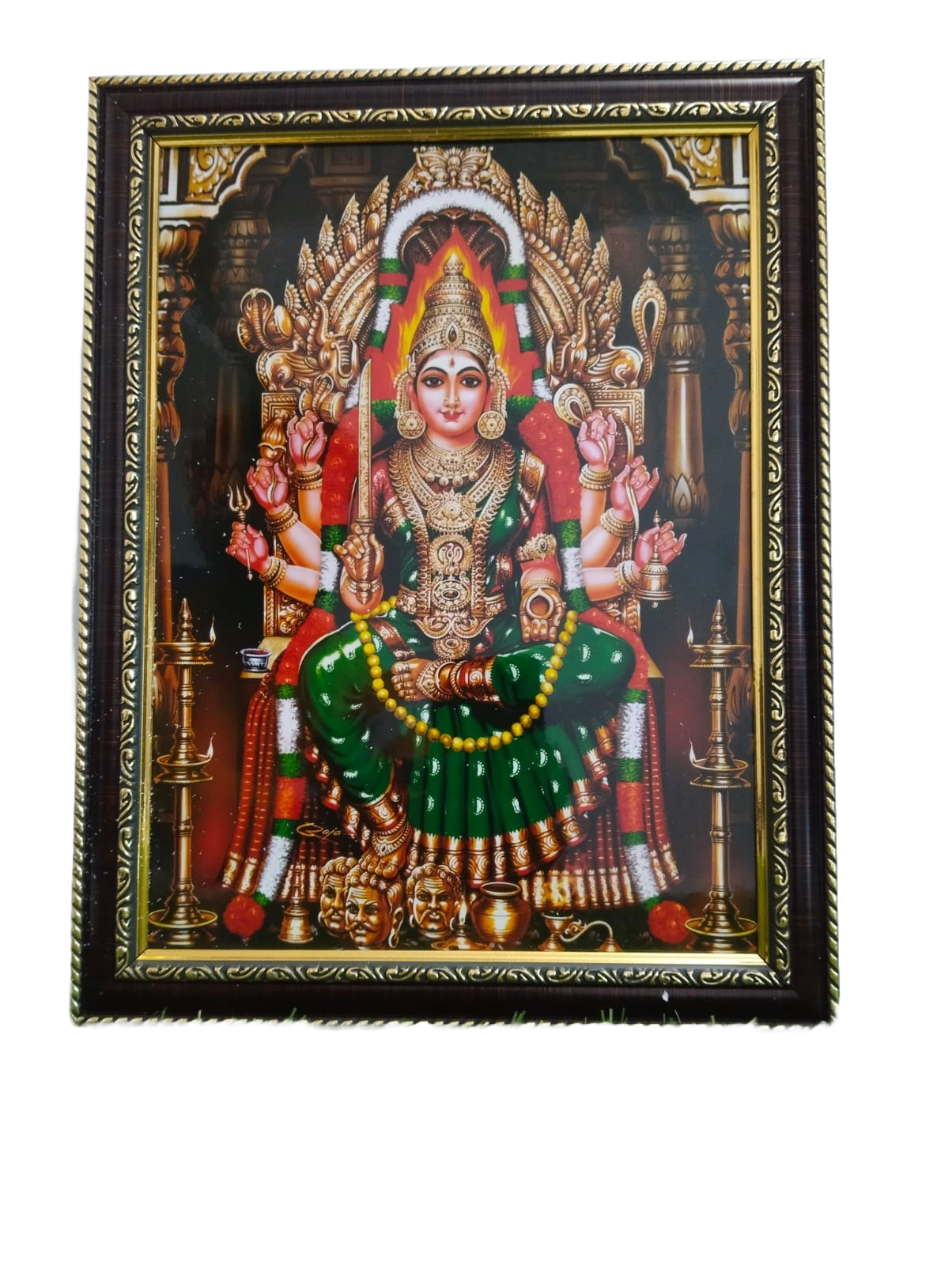 Samayapurathamman Wooden Photo Frame 12 * 9 inches