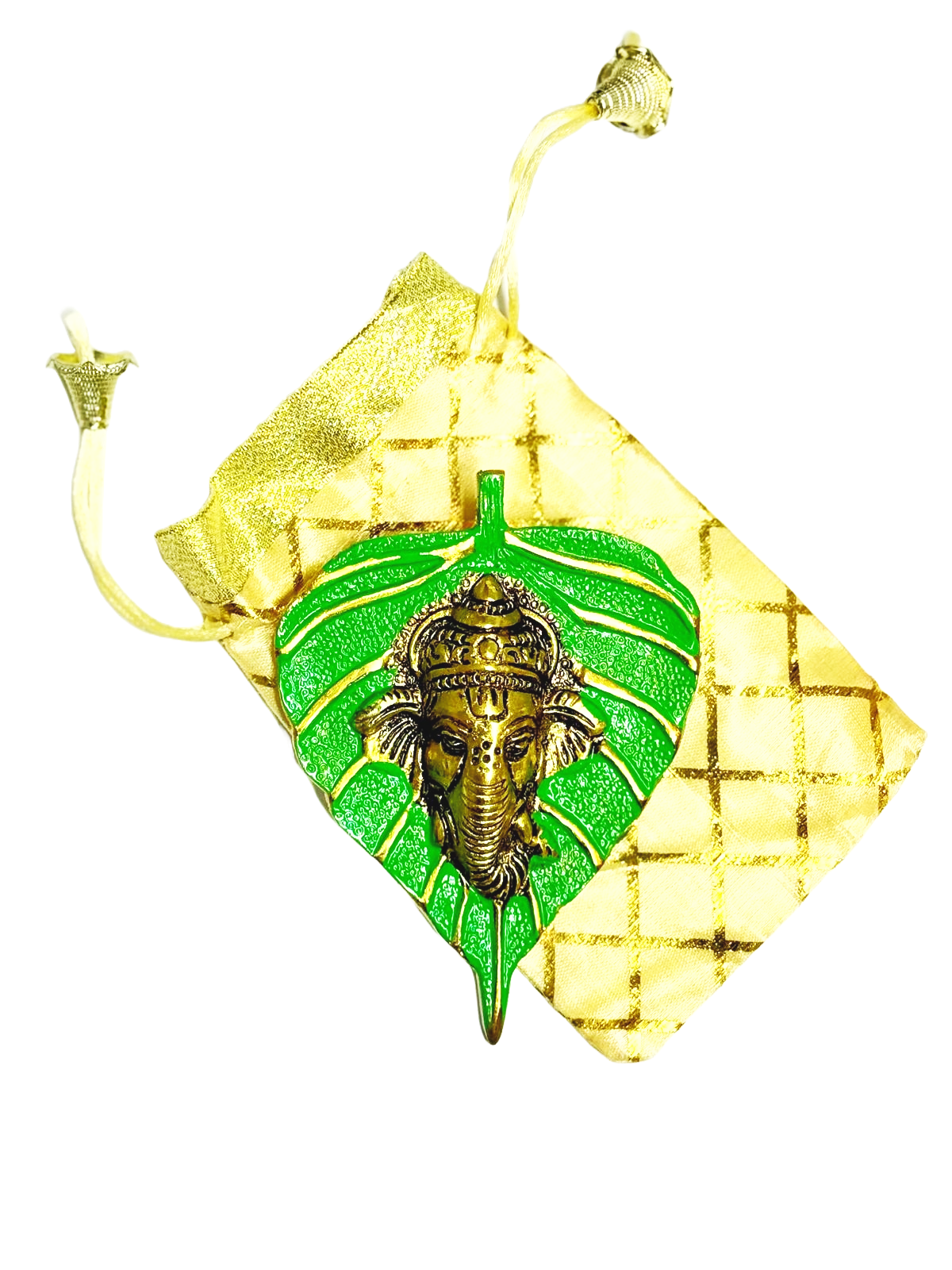 Ganapathi on leaf wall hanging return gift