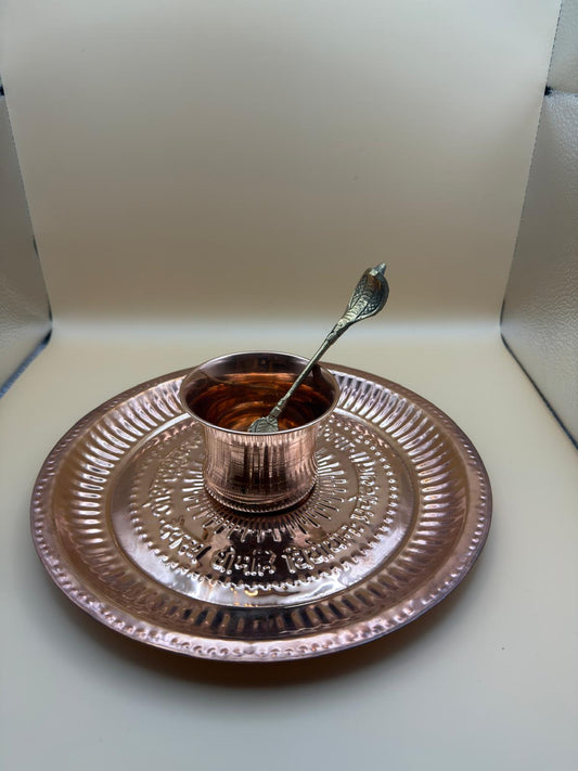 Copper Panchapatra Set - 3 Items
