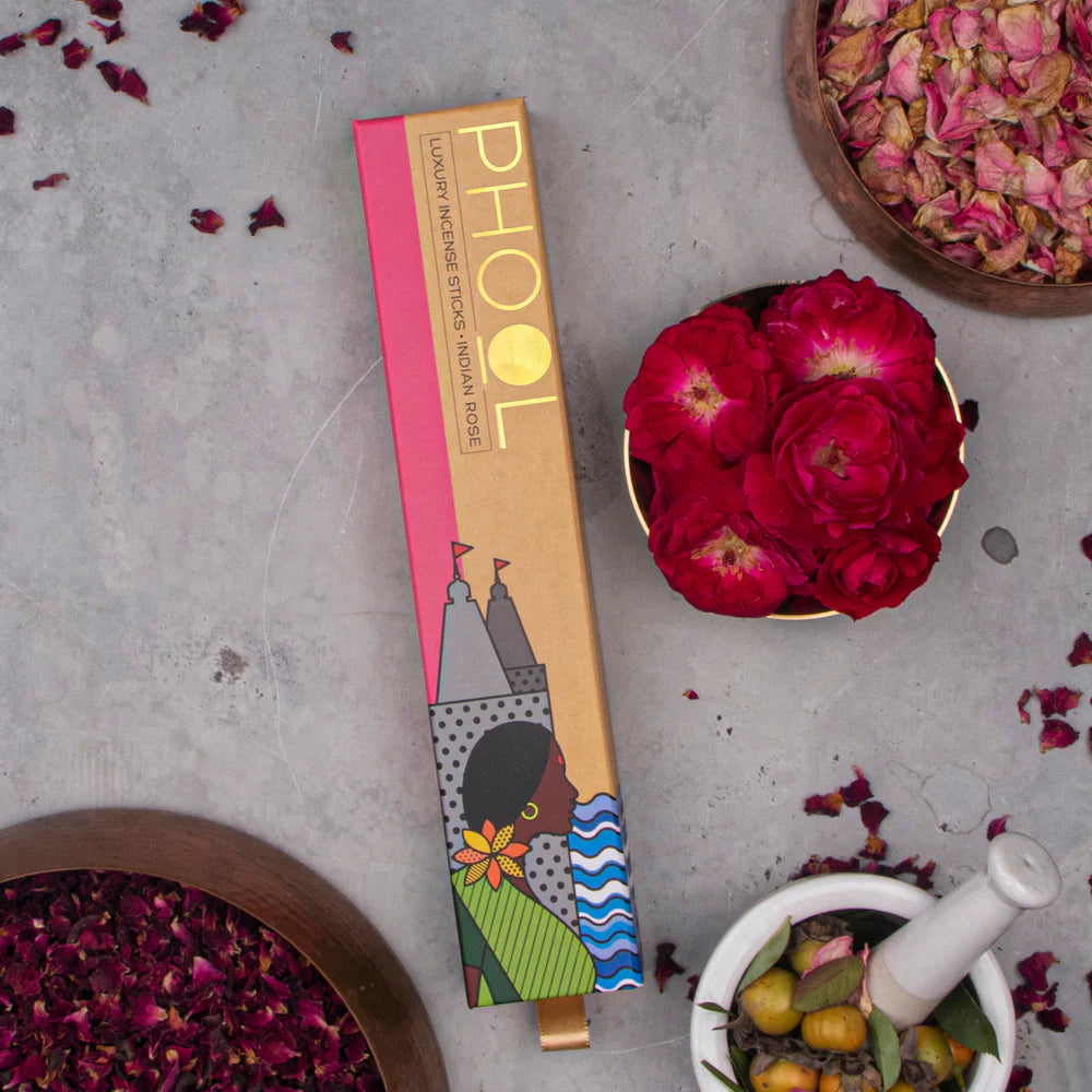 NATURAL INCENSE STICKS - INDIAN ROSE