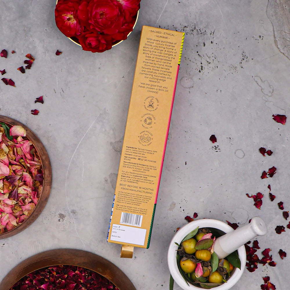 NATURAL INCENSE STICKS - INDIAN ROSE