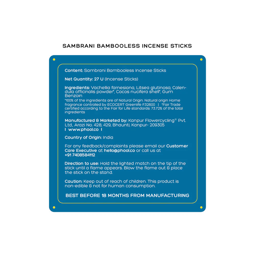 BAMBOOLESS INCENSE STICKS - SAMBRANI