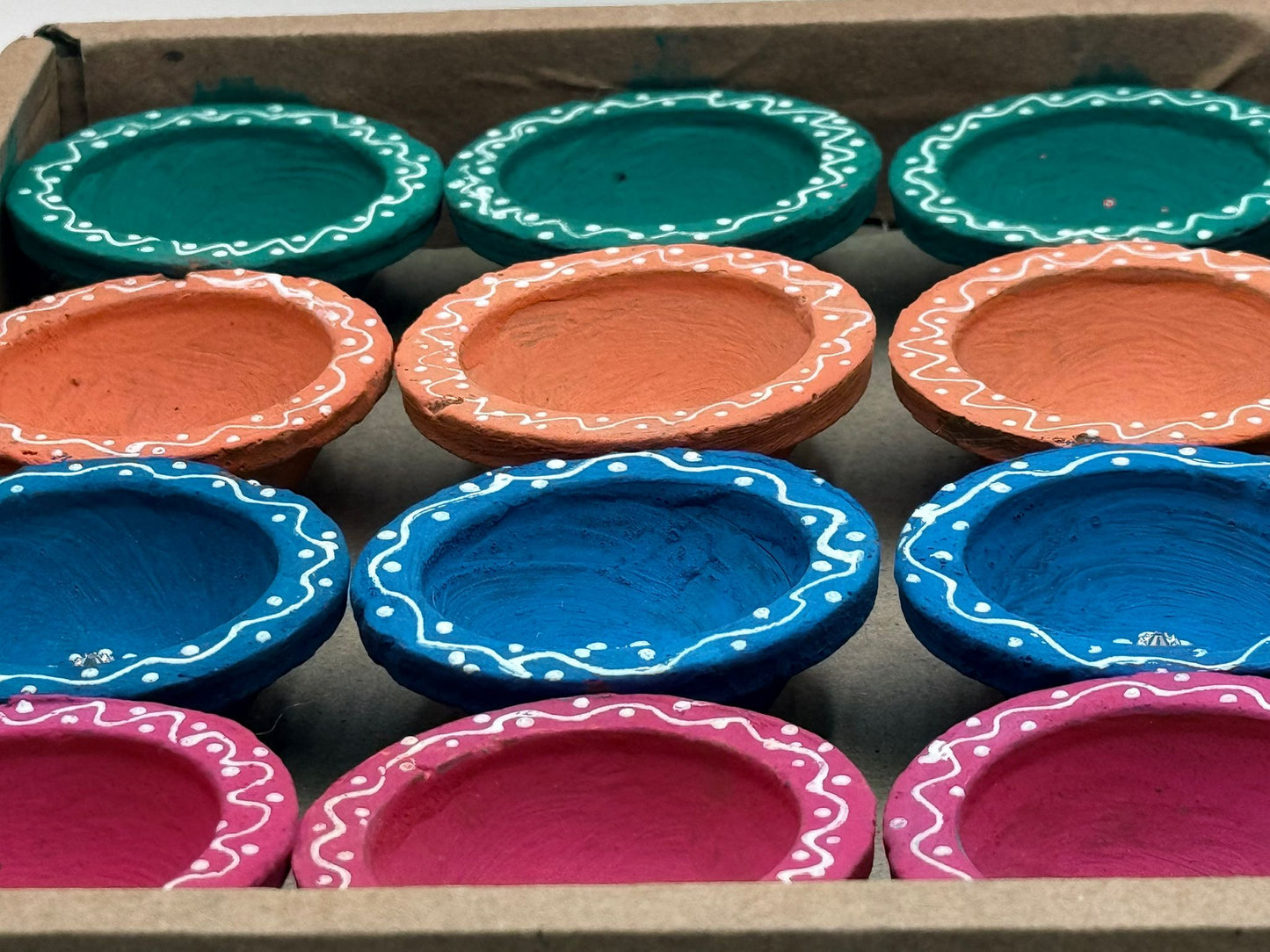 Circle Decorative Diyas - Set of 12