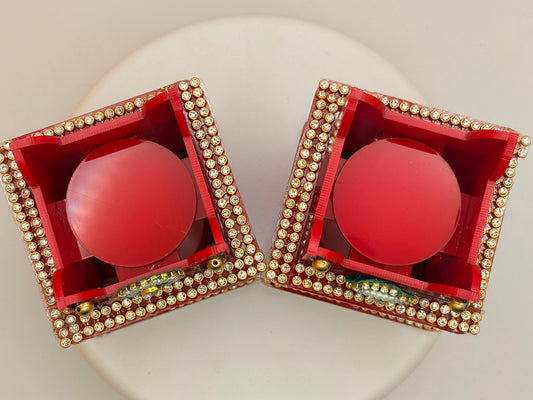 Deepam stand (like tulsi plant base) Set of Two