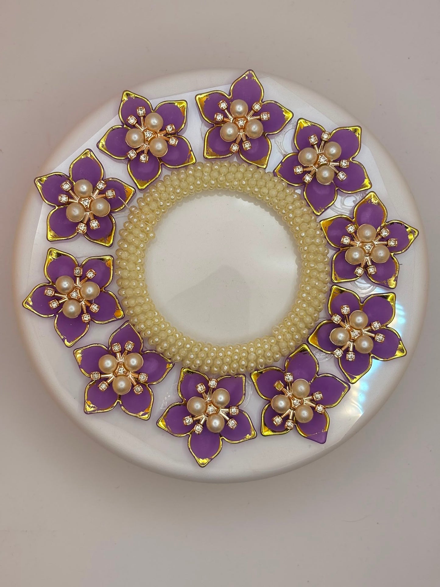 Round diya/deepam oil spill protector/deepam base set of 2