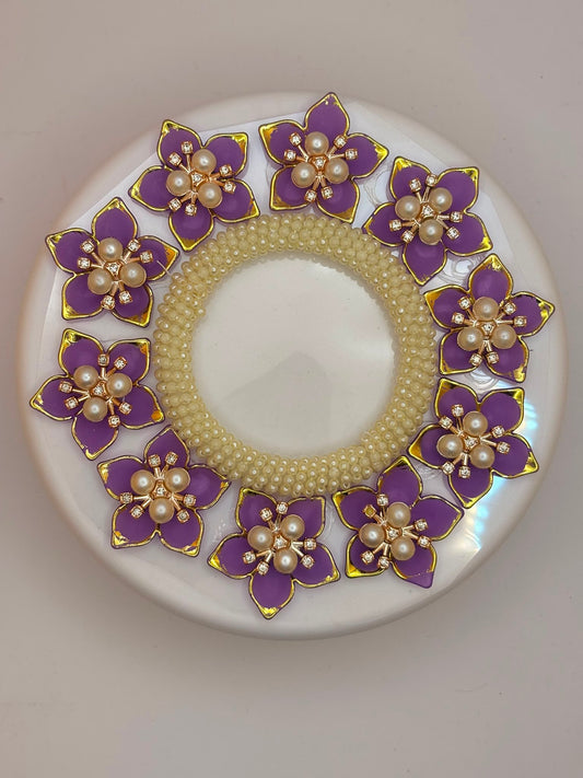 Round diya/deepam oil spill protector/deepam base set of 2
