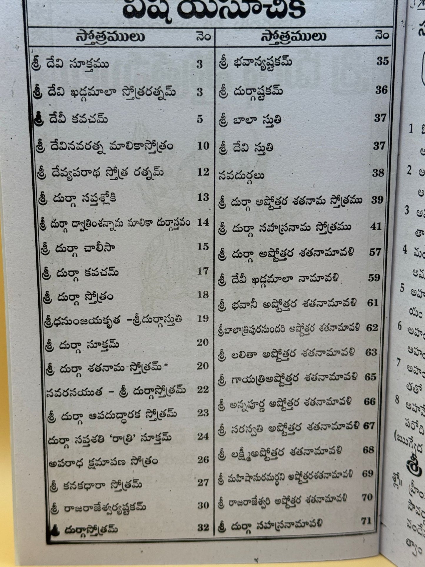 Durga stotramulu