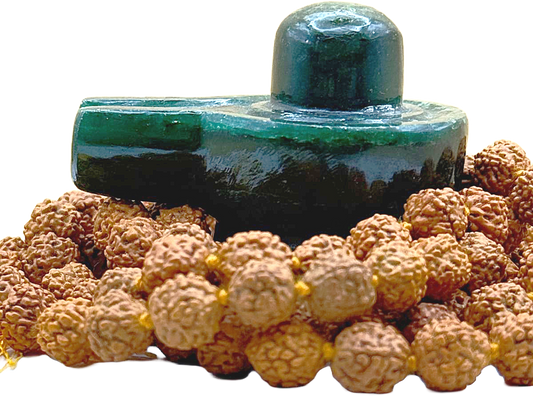 Natual hand-crafted emerald Shivling