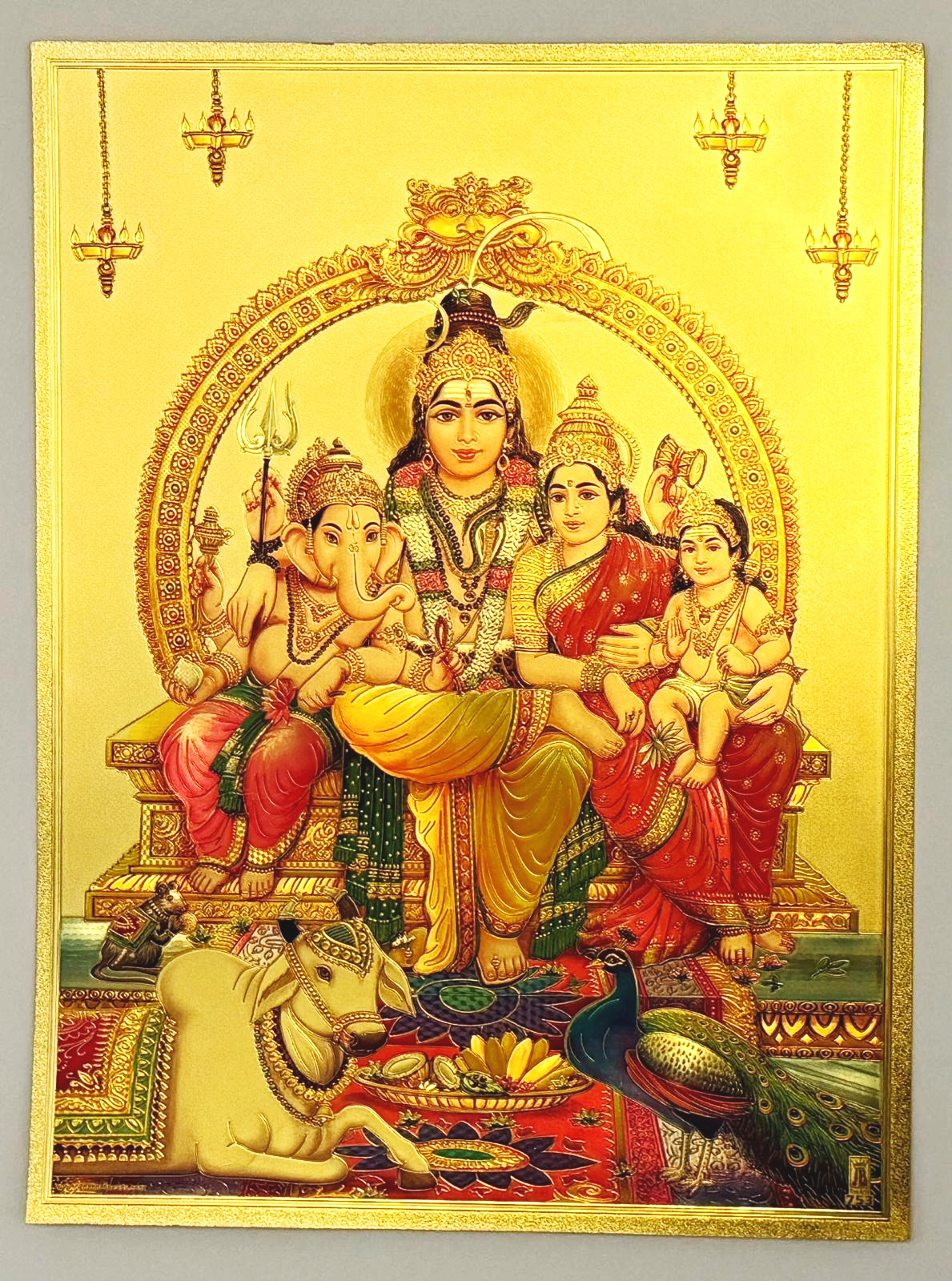 Lord shiva parivar 17 * 12 inches picture