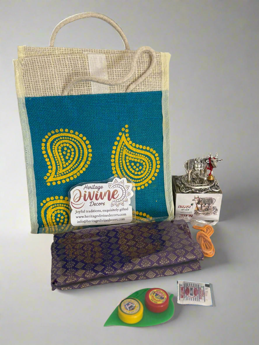 Return gift set with german silver gomatha