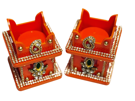 Deepam stand (like tulsi plant base) Set of Two